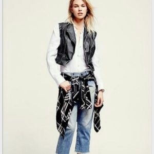 Free People Moto Vegan Vest
